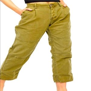 Free People Utility Boyfriend Cropped Pant Green